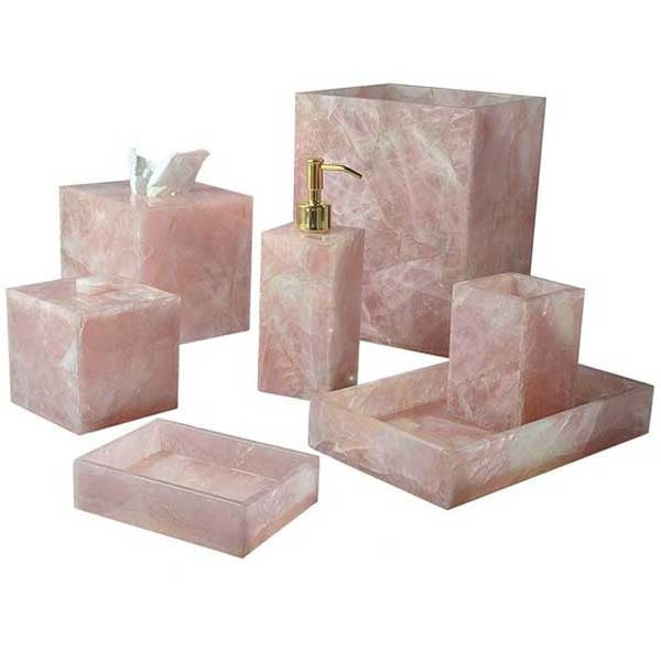 Rose Quartz Bath Set