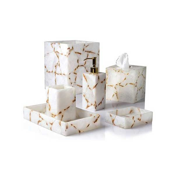 Milky Quartz Bath Set