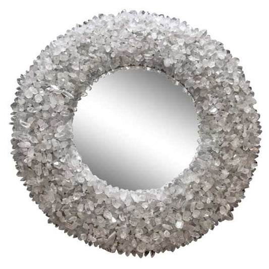 Quartz Crystal Circular Mirror