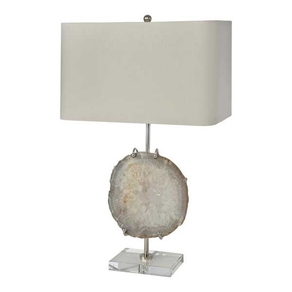 Exhibit Table Lamp in Natural Agate