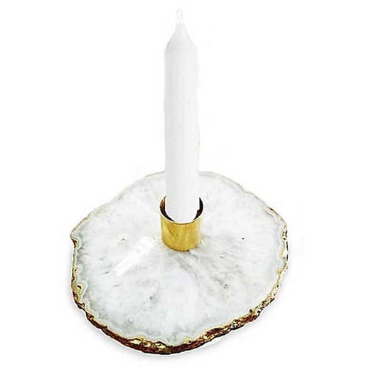 Agate Taper Candle Holder