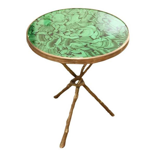 Green Malachite Side Table