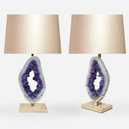 Natural Amethyst Lamps