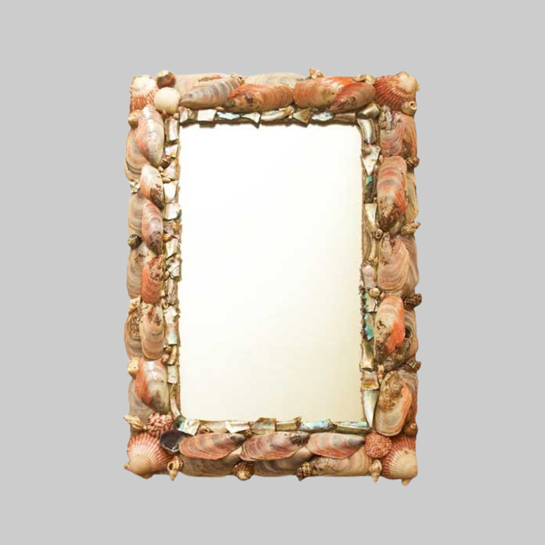 Seashell and Mother of Pearl Encrusted Mirror