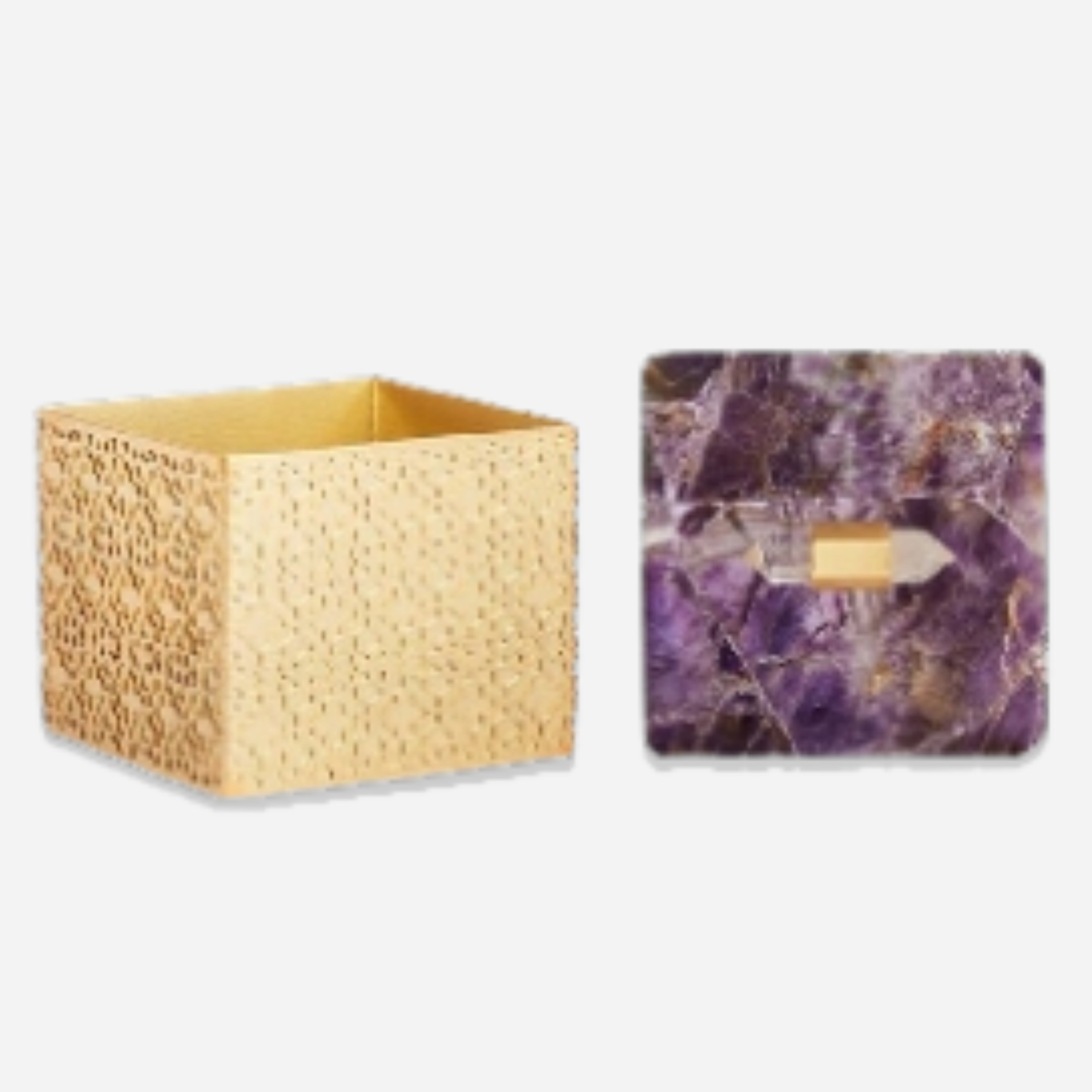 Square Filigree Box In Amethyst