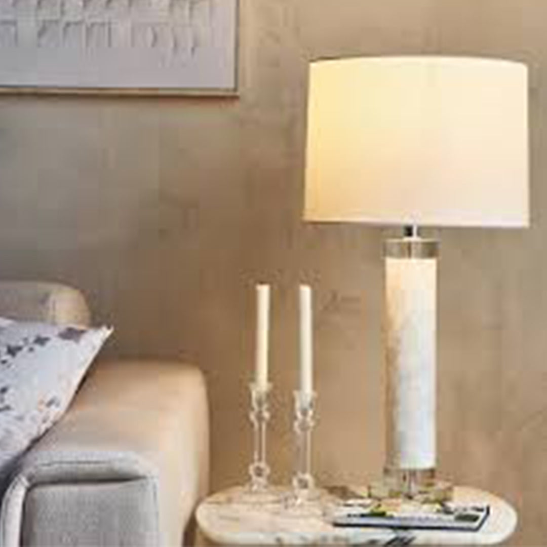 Pair of Rock Crystal QuartzTable Lamps