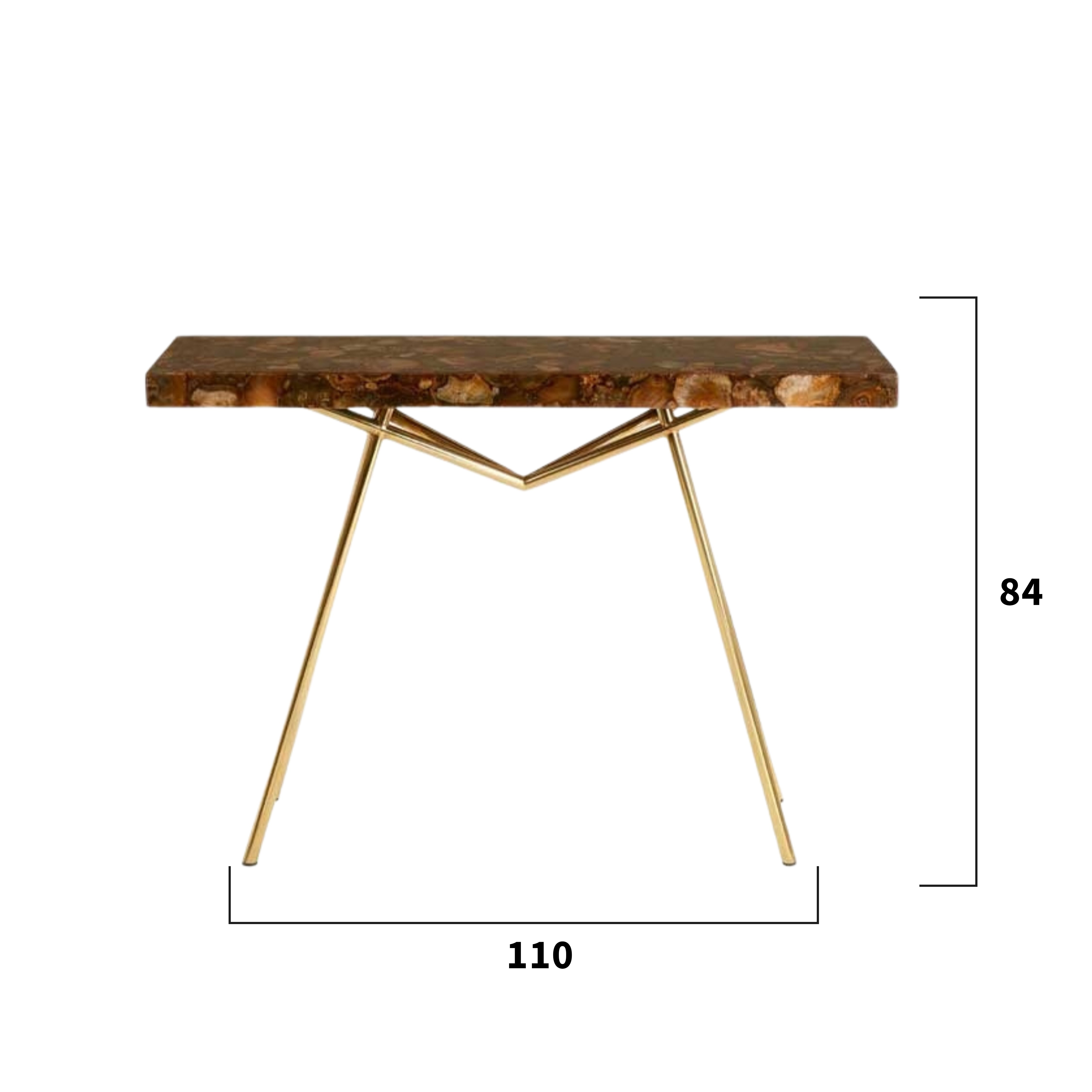 Agate Stone Top Console Table