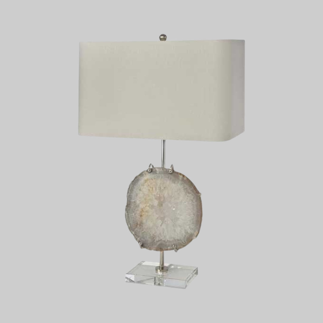 Exhibit Table Lamp in Natural Agate