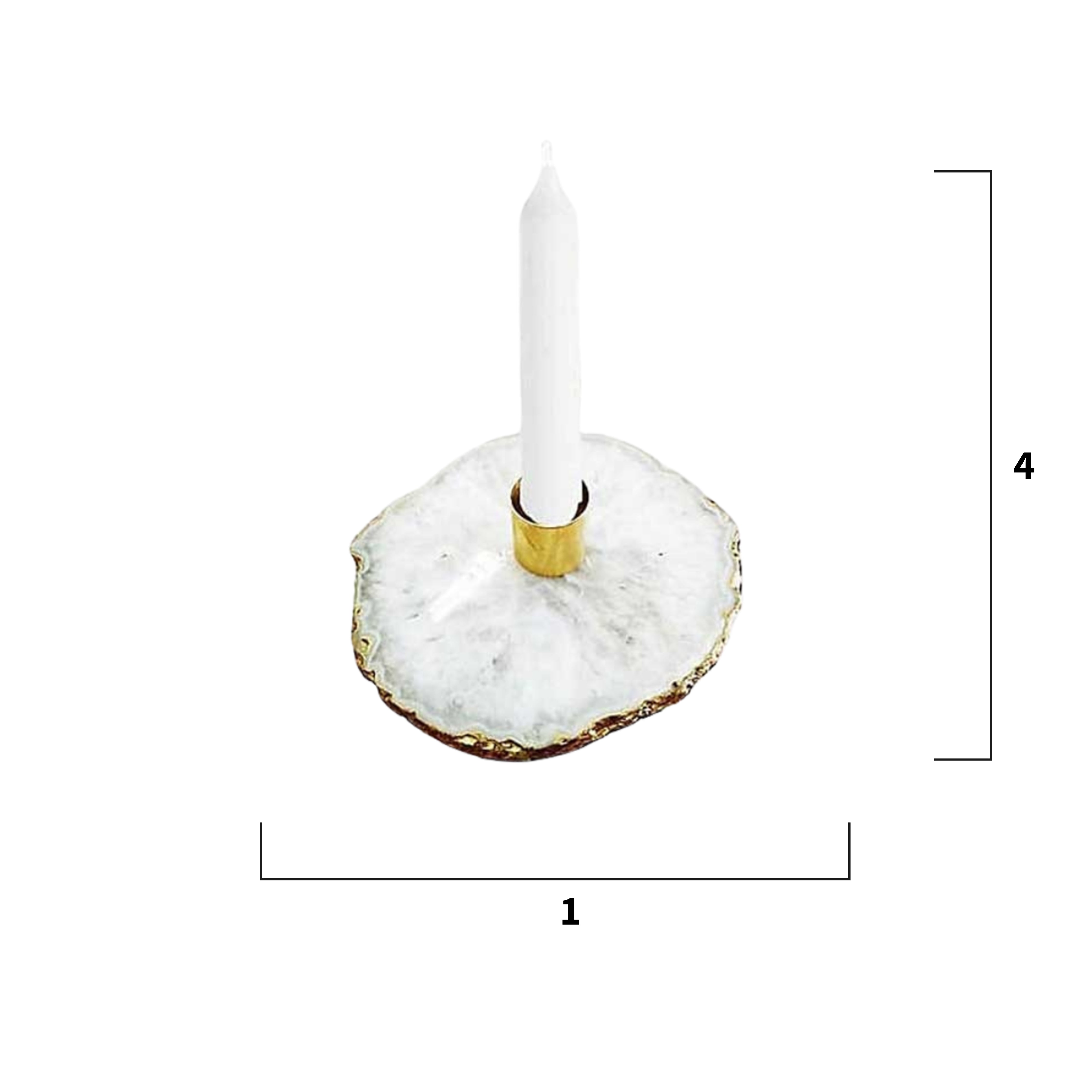 Agate Taper Candle Holder