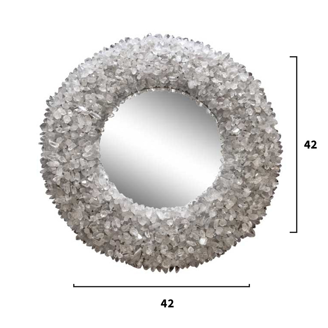 Quartz Crystal Circular Mirror