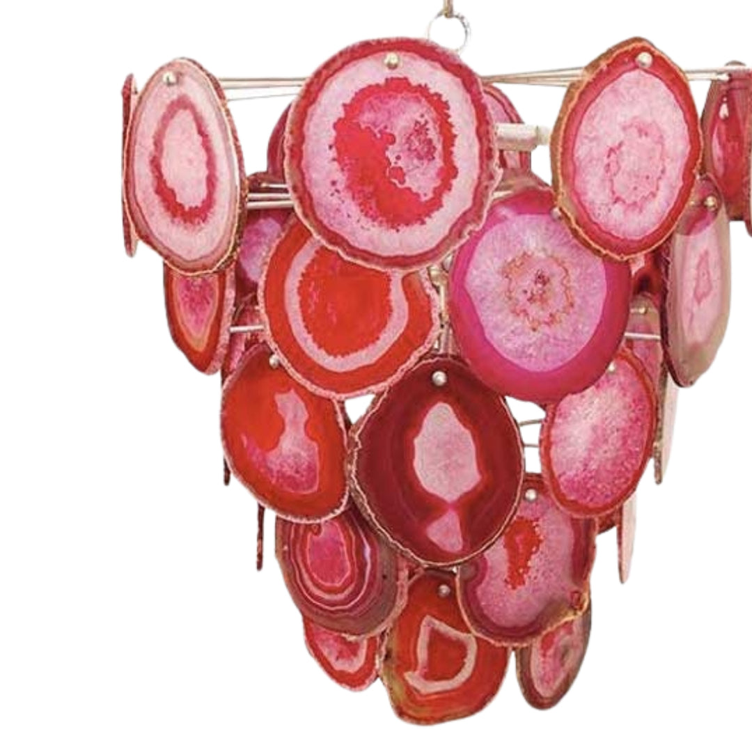 Pink Agate Chandelier