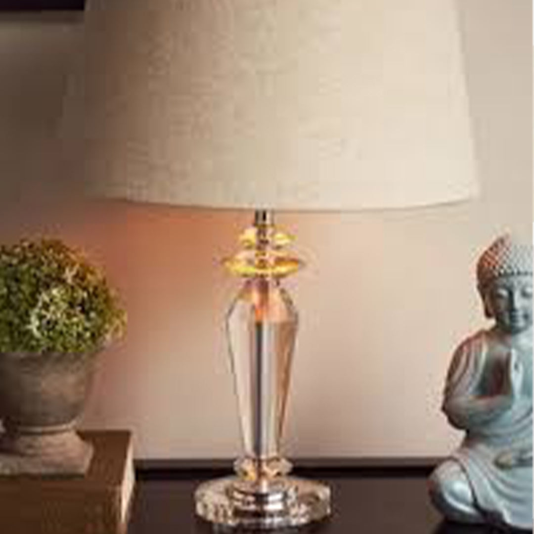 Pair of Rock Crystal QuartzTable Lamps