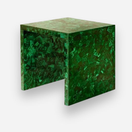 Malachite Finish Bronze Cross Table