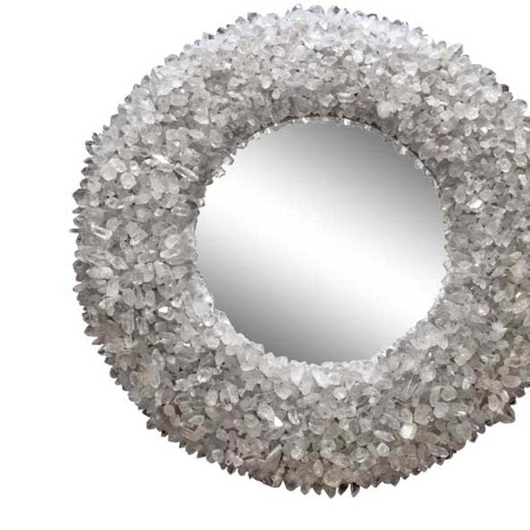 Quartz Crystal Circular Mirror