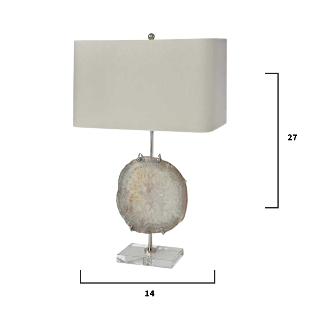 Exhibit Table Lamp in Natural Agate