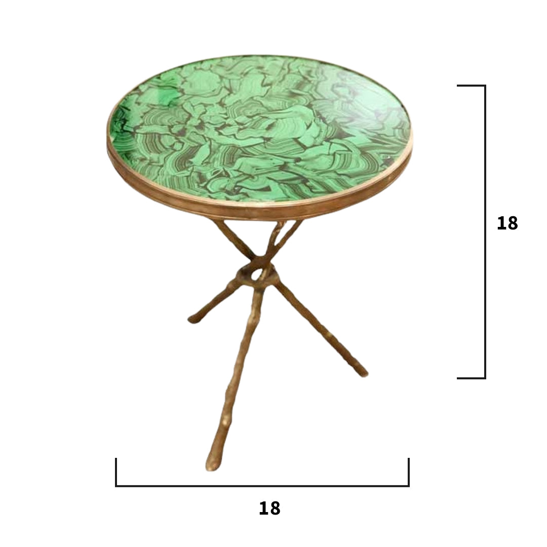 Green Malachite Side Table