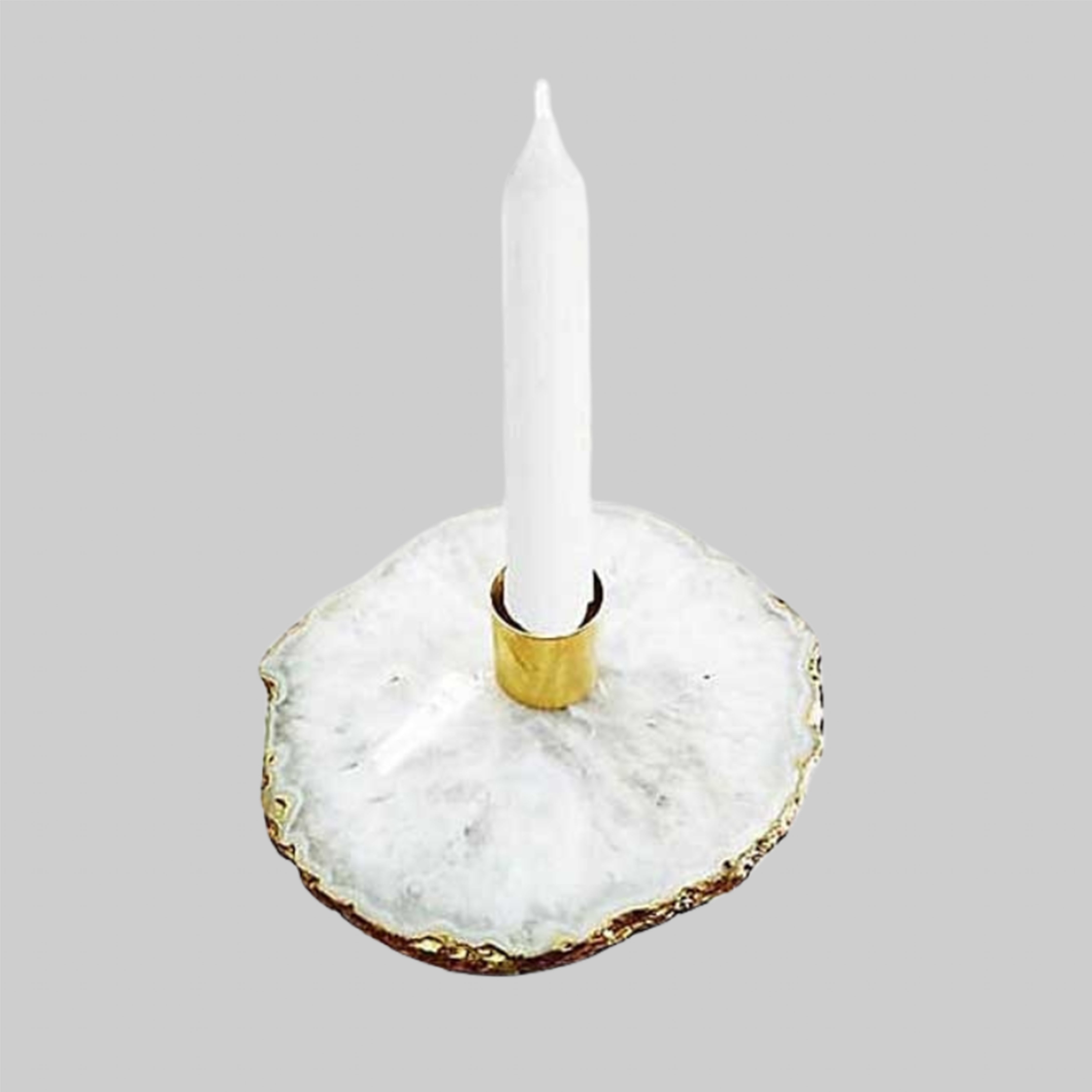 Agate Taper Candle Holder