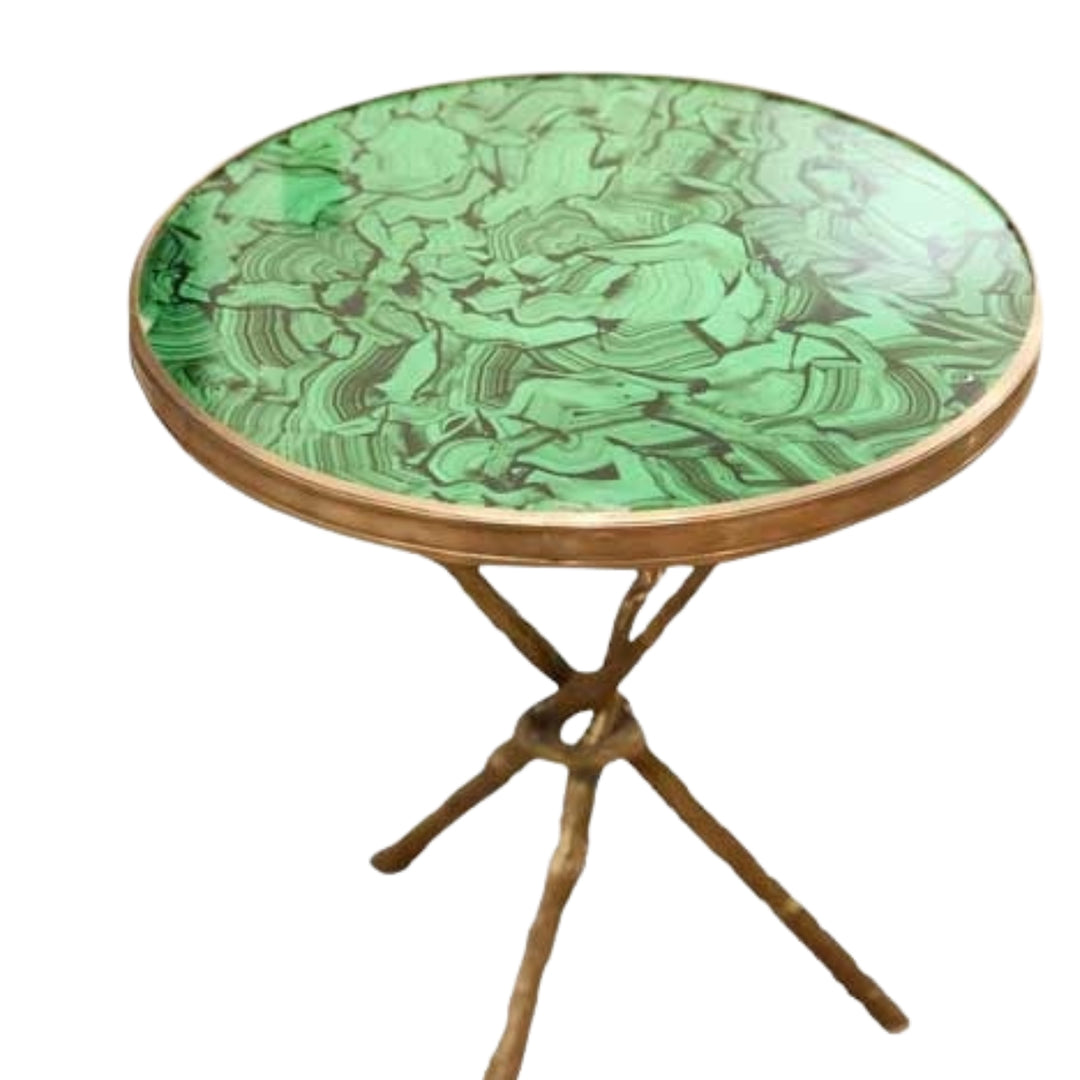 Green Malachite Side Table