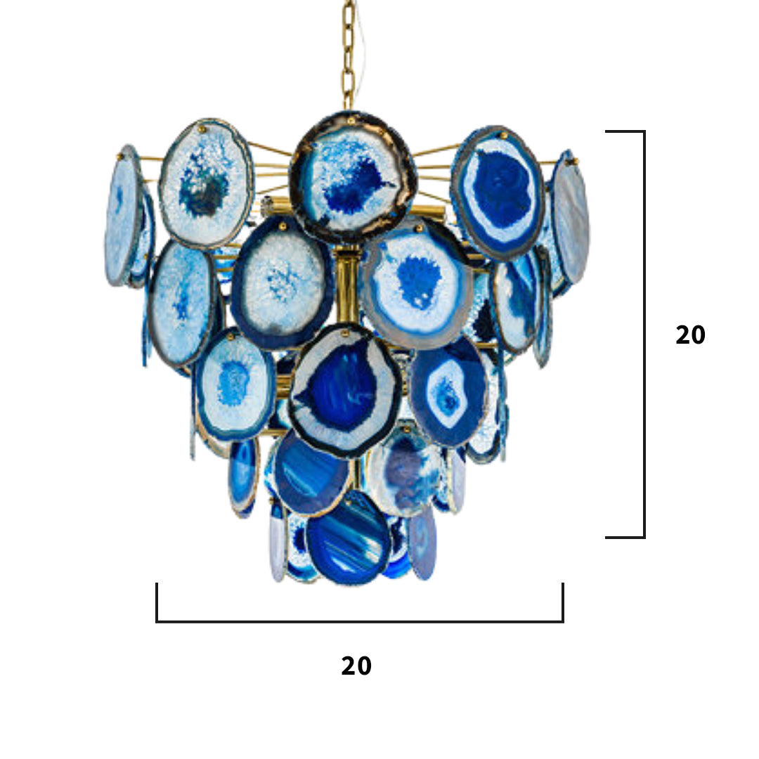 Blue Agate Chandelier