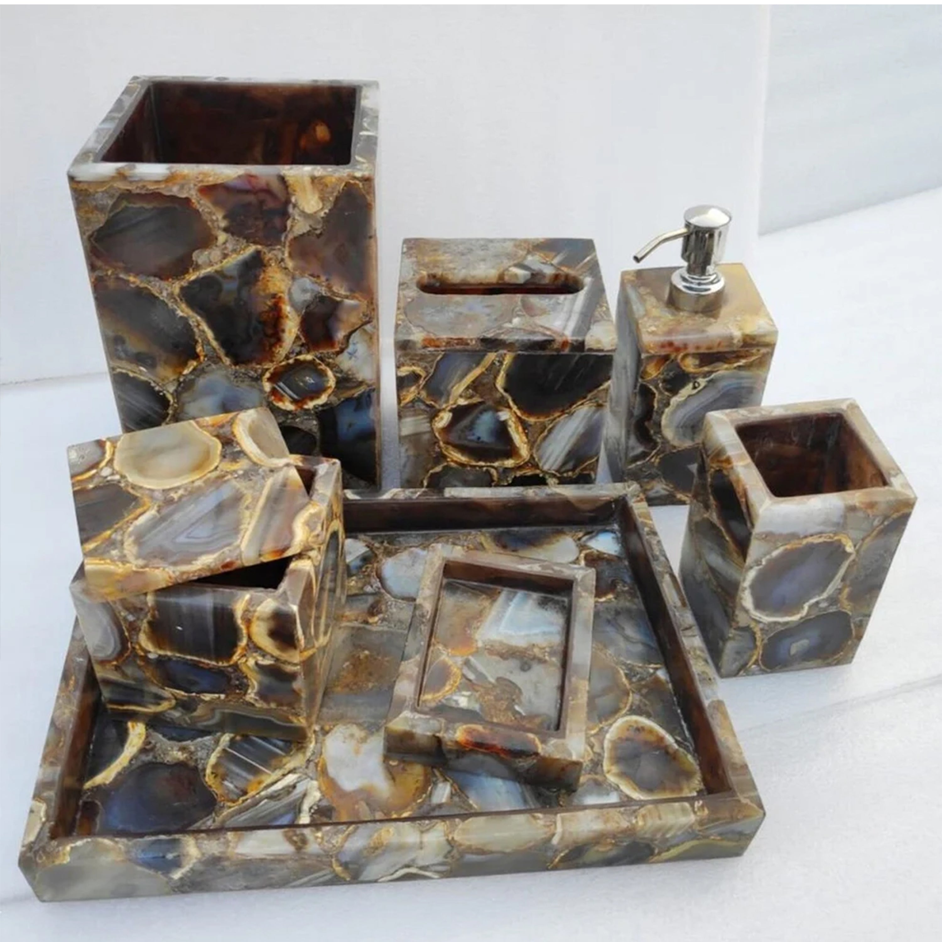 Agate Bath Set