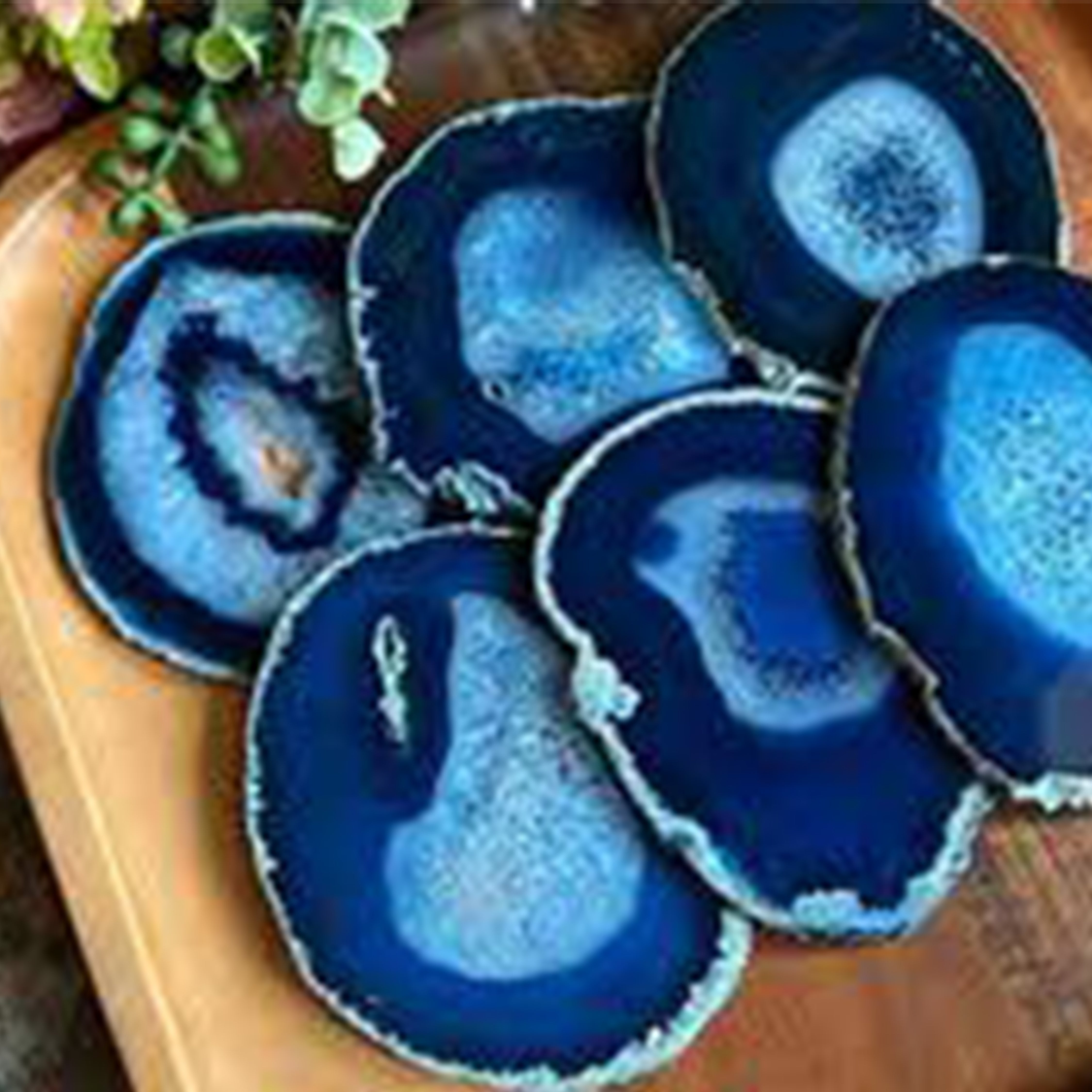 4 Blue Agate Coaster