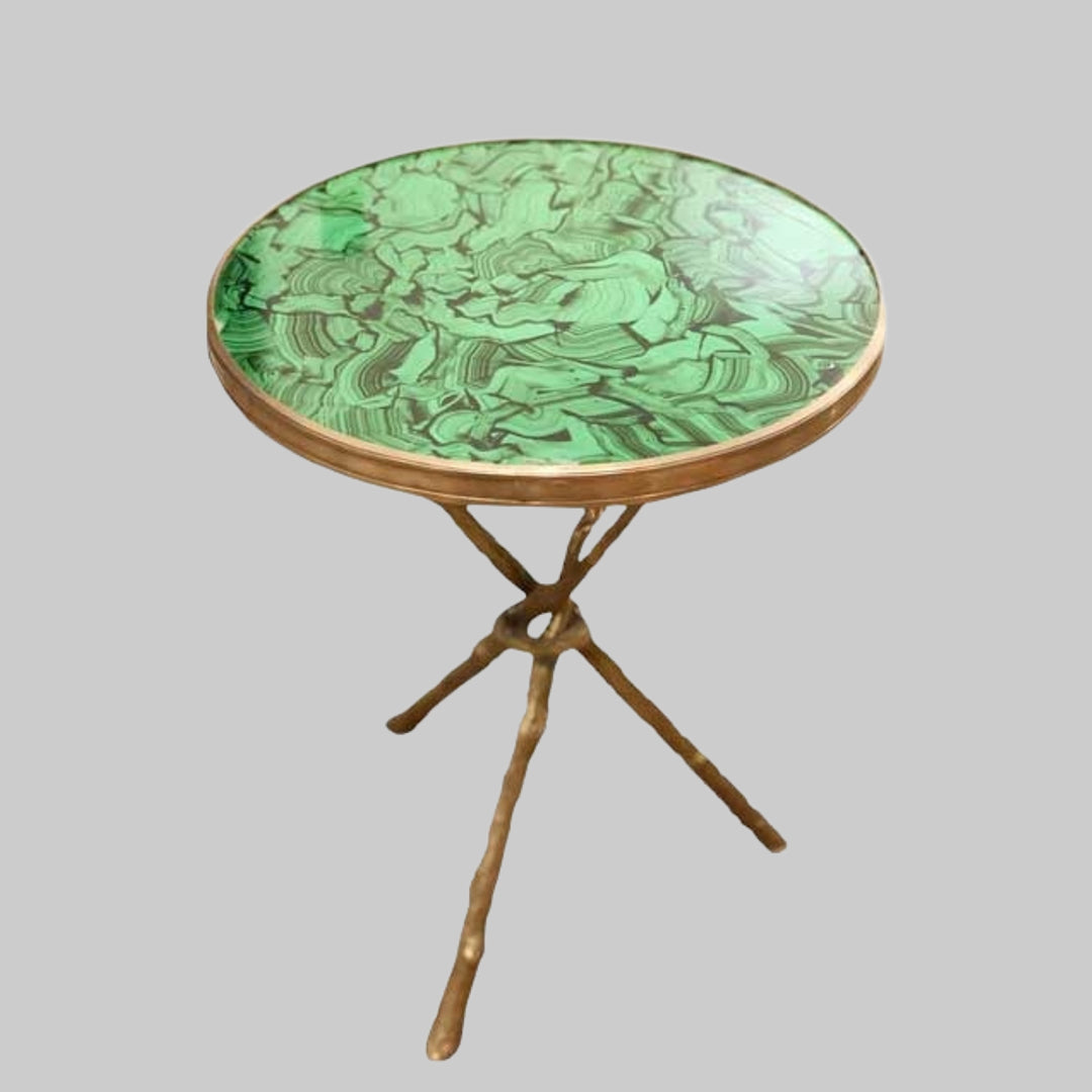 Green Malachite Side Table