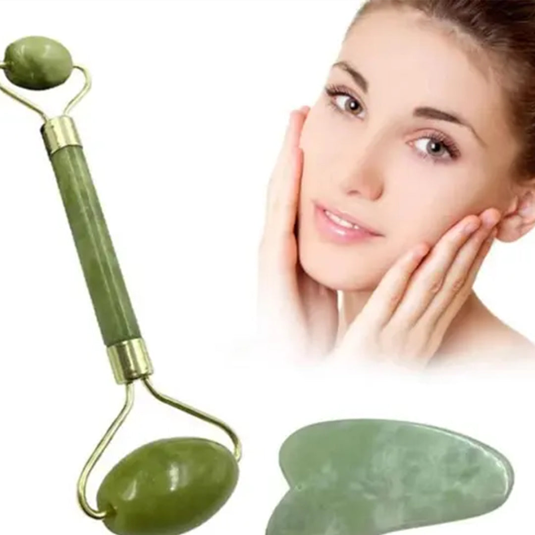 jade Roller Slimming Face Massager and roller stone