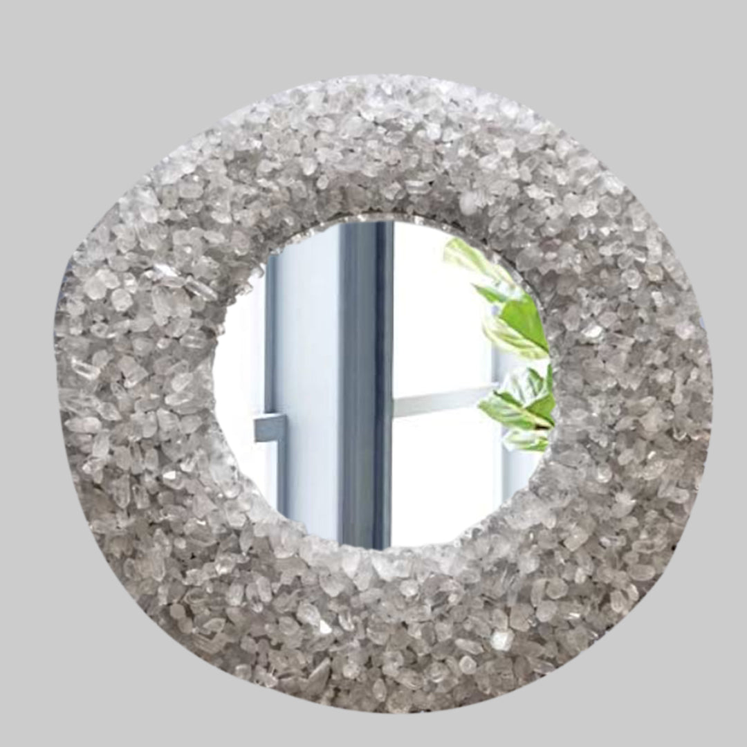 Quartz Crystal Circular Mirror