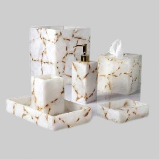 Milky Quartz Bath Set