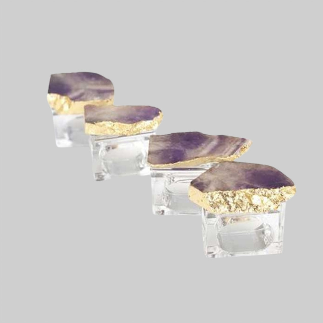 4 Amethyst NAPKIN RINGS