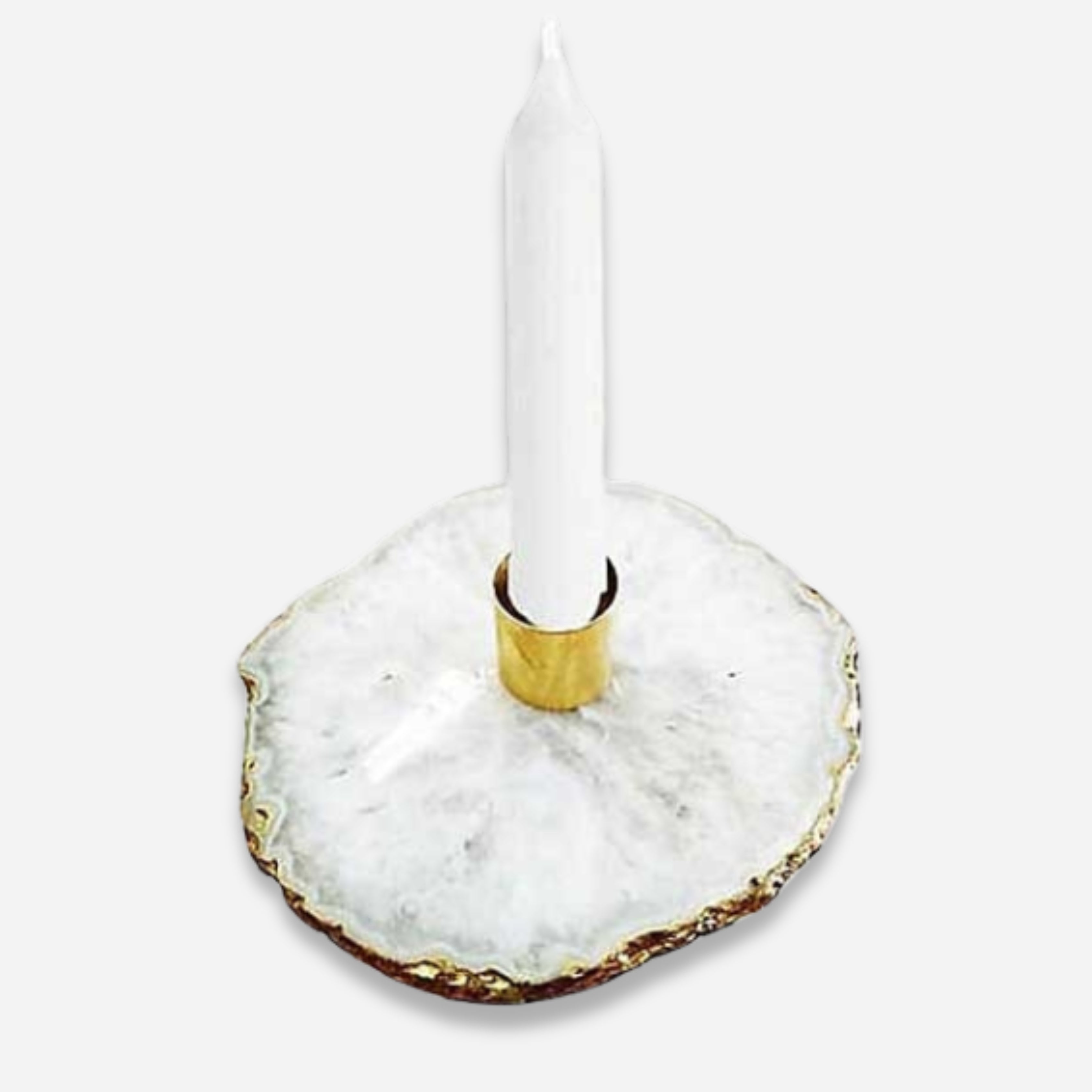 Agate Taper Candle Holder