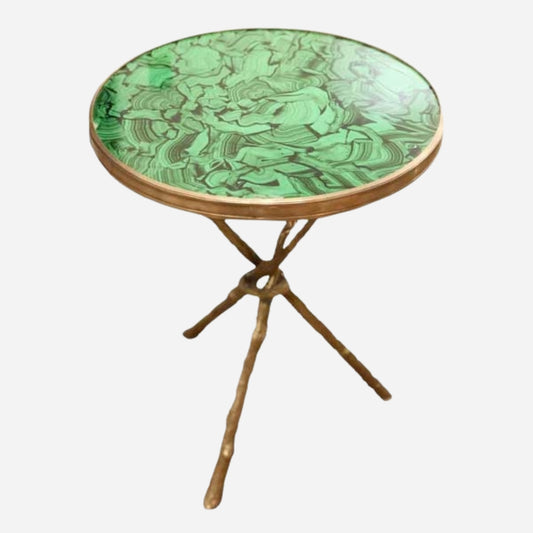 Green Malachite Side Table