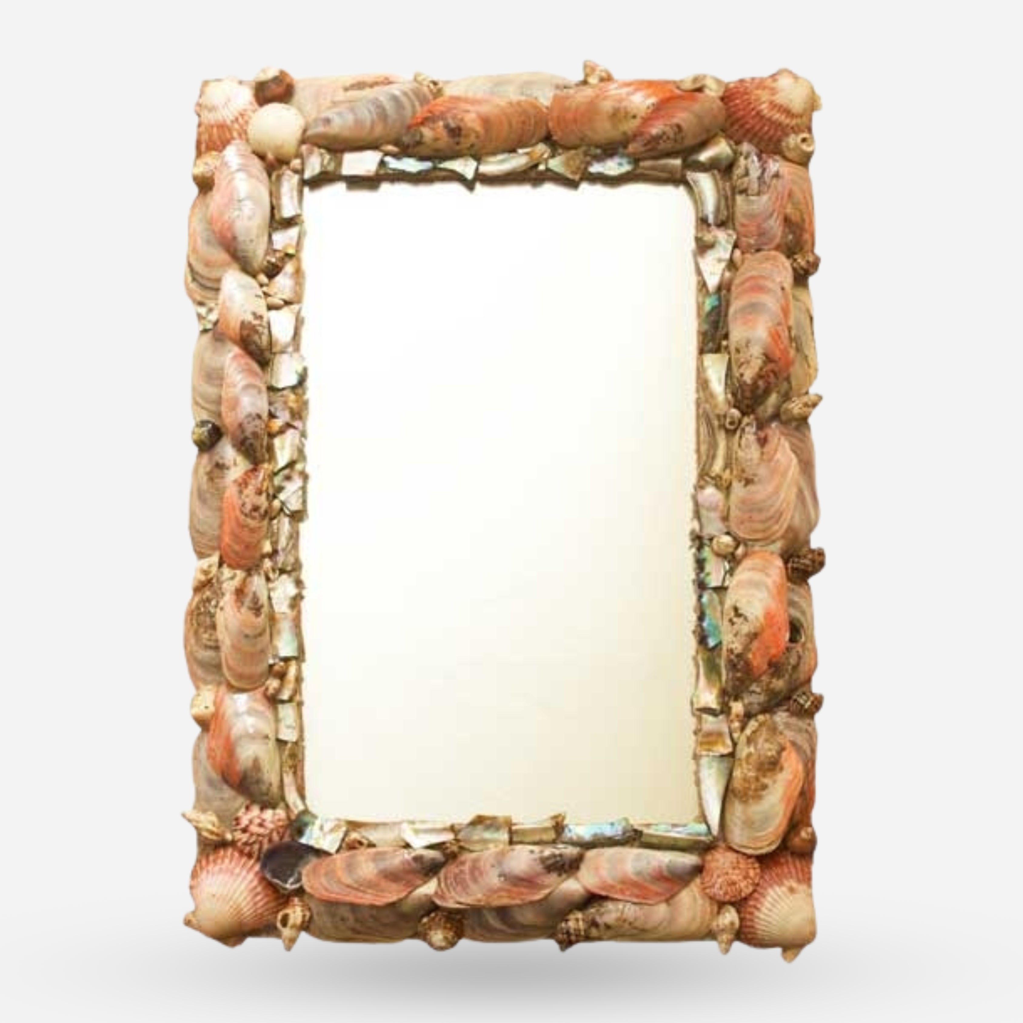 Seashell and Mother of Pearl Encrusted Mirror