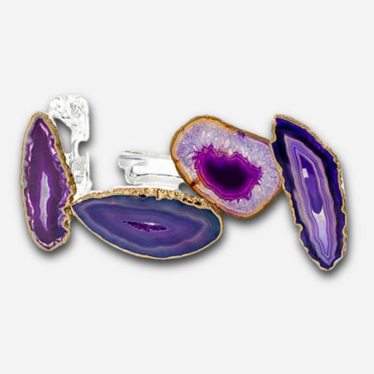 Agate Geode Napkin Rings