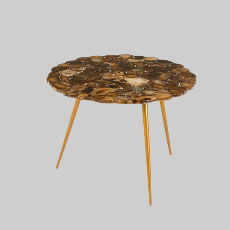 Agate Stone Top Side Table - Image 6