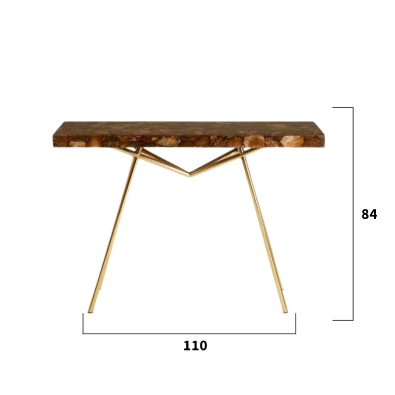 Agate Stone Top Console Table - Image 4