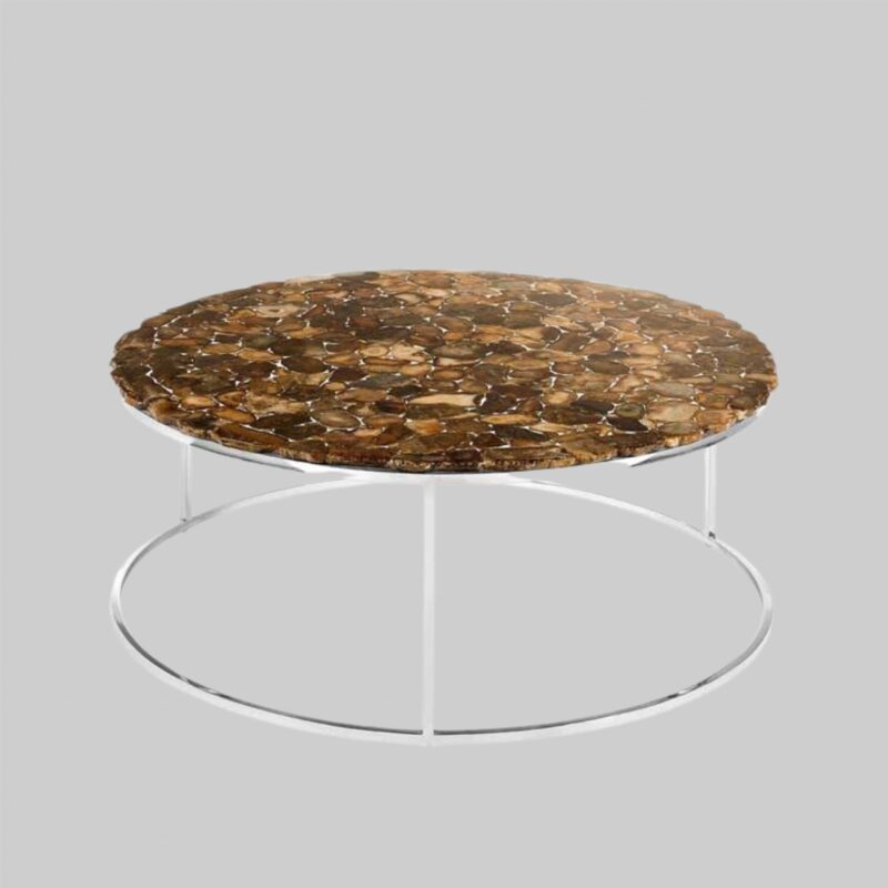 Agate Stone Top Coffee Table - Image 6