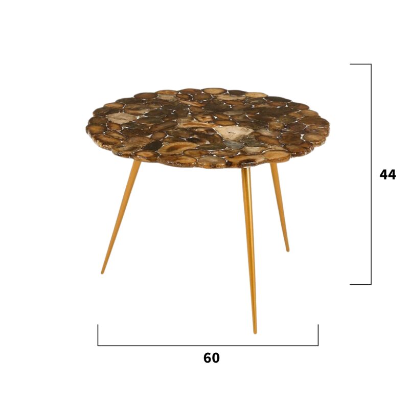 Agate Stone Top Side Table - Image 5