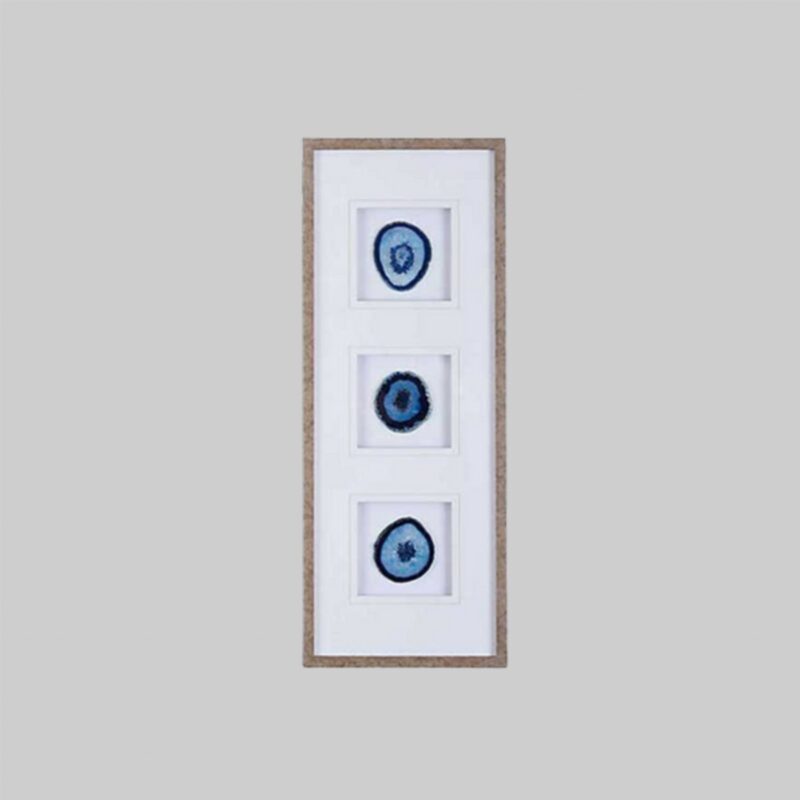 Blue Agate Stone Trio Framed Wall Art - Image 6