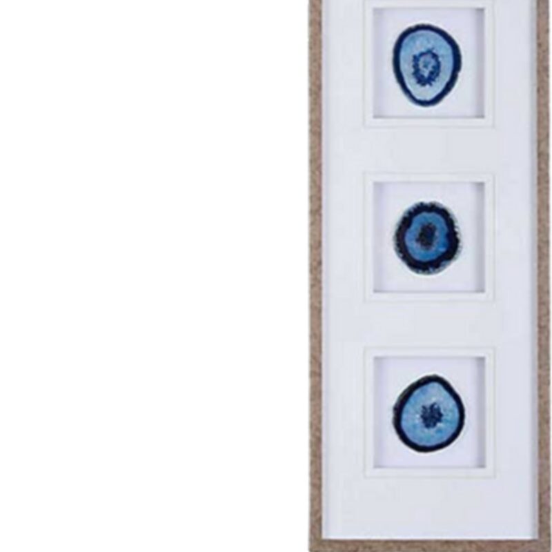 Blue Agate Stone Trio Framed Wall Art - Image 4