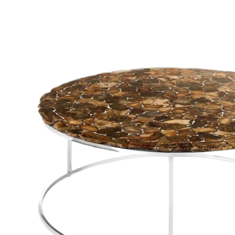 Agate Stone Top Coffee Table - Image 4