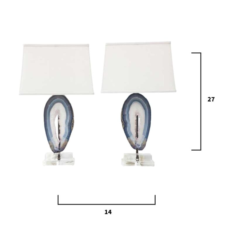 Agate Table Lamps - A Pair - Image 5