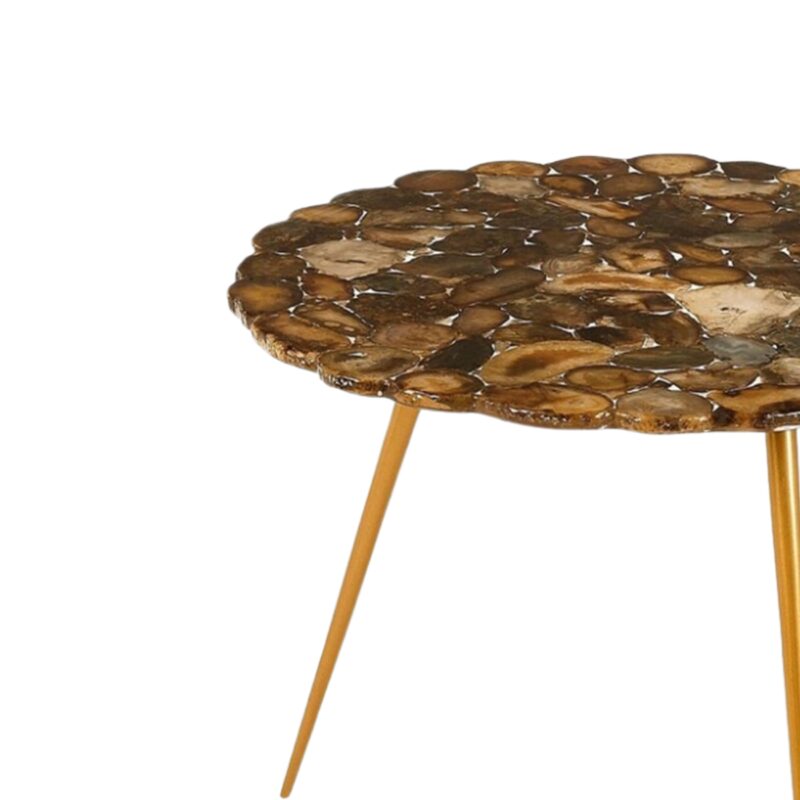Agate Stone Top Side Table - Image 4