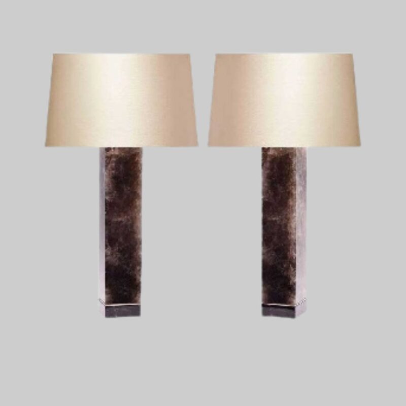 Pair of Modern Smoky Brown Rock Crystal Quartz Lamps - Image 6