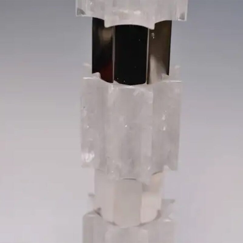 Pair of Faced Cubic Rock Crystal Quartz Lamps - Image 5