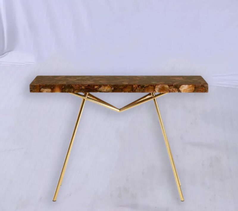Agate Stone Top Console Table - Image 6
