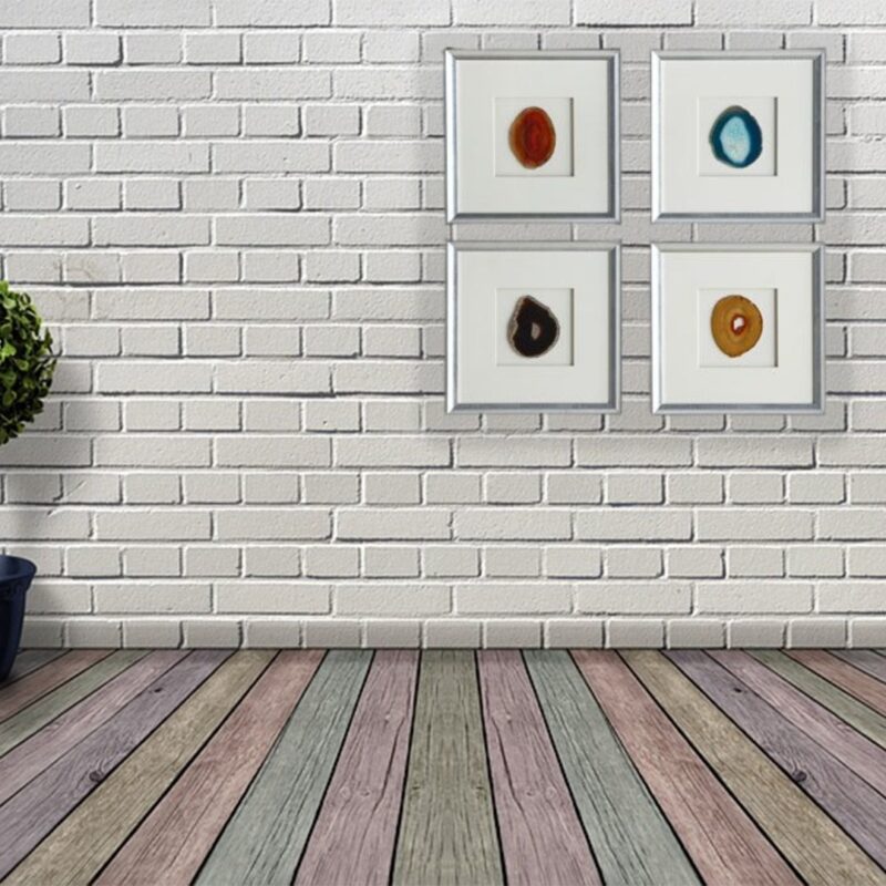 Blue Agate Stone Trio Framed Wall Art - Image 6