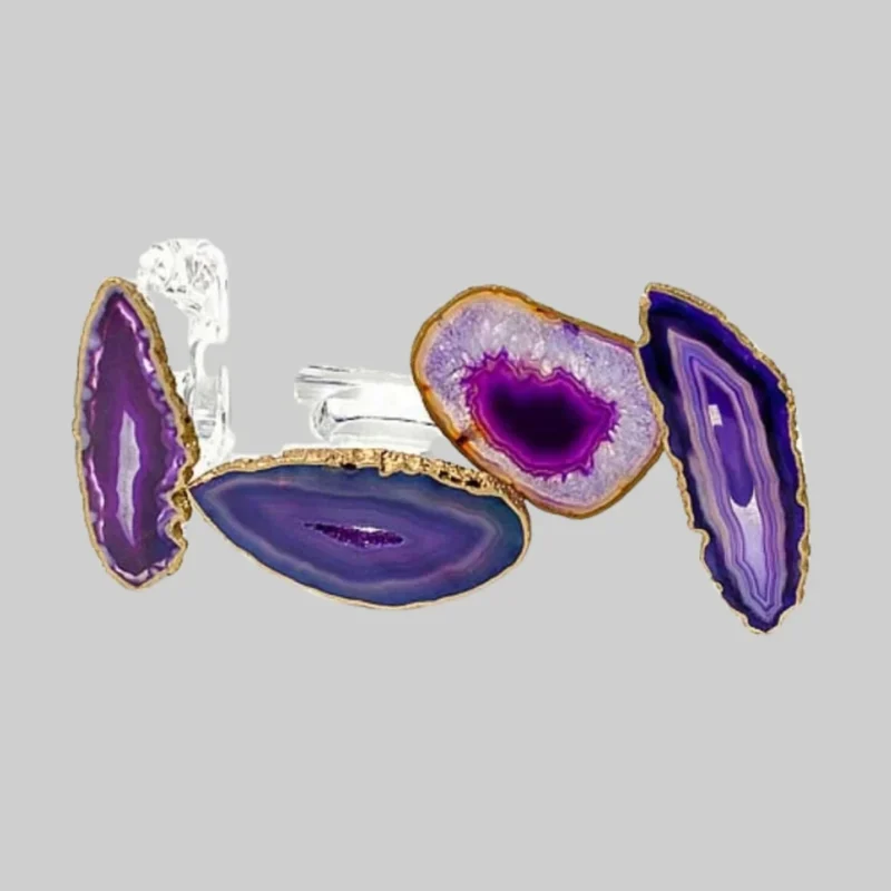 Agate Geode Napkin Rings - Image 4