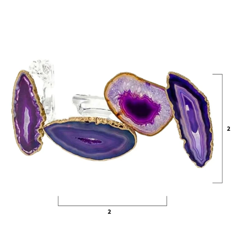 Agate Geode Napkin Rings - Image 3