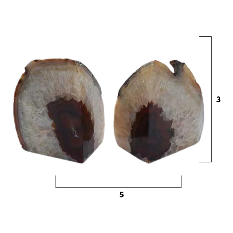 Agate Bookends in BROWN - Image 3